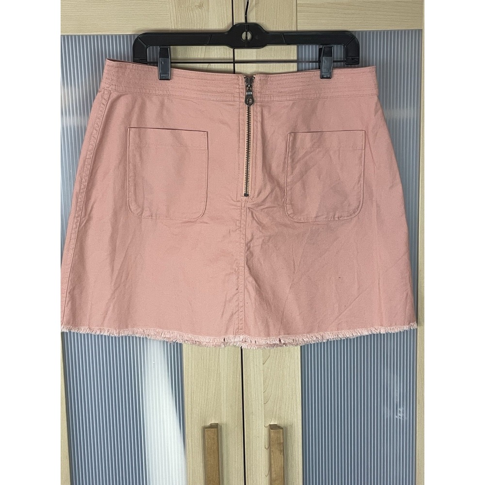 Madewell Pink A-Line Skirt Sz 12 Denim Festival Casual Beach Boho Jean Western